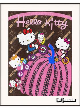 Kitty猫版画草间弥生客厅装饰画闺蜜礼物挂画小女孩房间卧室摆画