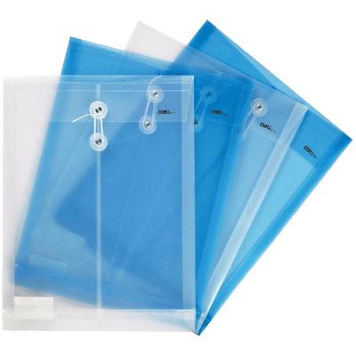 12个得力透明档案袋a4加厚文件袋