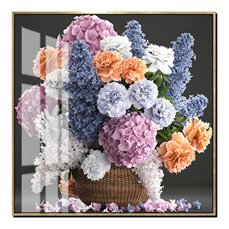 康乃馨花束摄影挂画植物绣球花