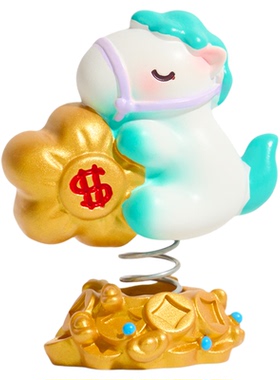 「马上有钱花」马年装饰小马摆件莓有烦恼工位桌面马上发财平安