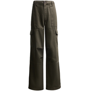 SEASONHIGH男士秋季款宽松牛仔裤抽绳腰头多口袋工装设计长裤男裤