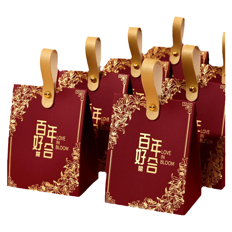 结婚喜糖盒子新款手提喜糖袋