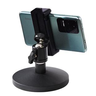 8cm可伸缩矮款桌面直播支架 迷你便携手机架合金超矮专用万向支架