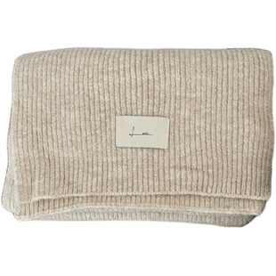 新年红色针织毛线围巾女生冬季2025新款百搭韩版高级感围脖圣诞节