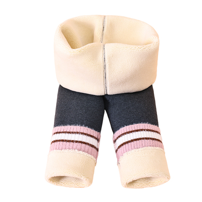 螺纹收口长裤羊羔绒童无骨保暖裤