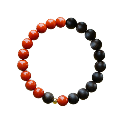 火木手串五行补火喜木沉香南红
