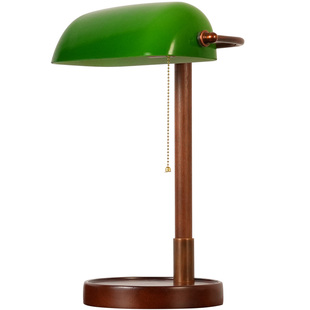 冠雅美式复古实木银行老上海绿罩民国卧室办公桌书桌阅读怀旧台灯