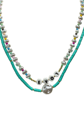 欧韩串珠合成珍珠女项链