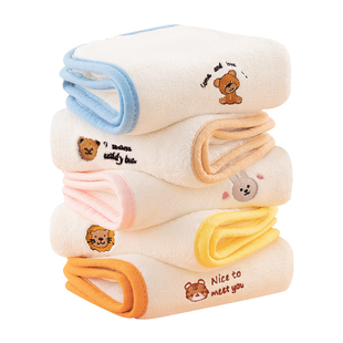 幼儿园专用小毛巾带名字儿童洗脸小方巾带挂绳宝宝擦手珊瑚绒手帕