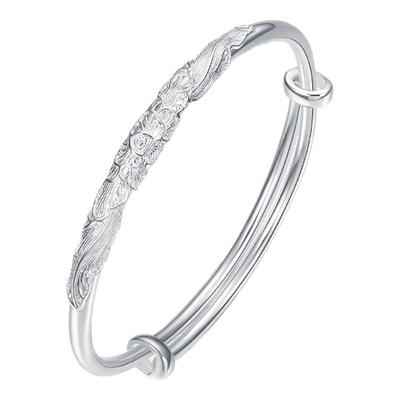 【生日礼物】周大生花朵银手镯子