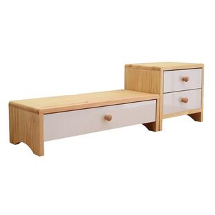 实木显示器增高架台式电脑增高台桌面办公桌置物架工位带抽屉屏幕