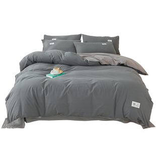 a类纯棉床上四件套100全棉床单被套三件套床品4宿舍床笠款四季