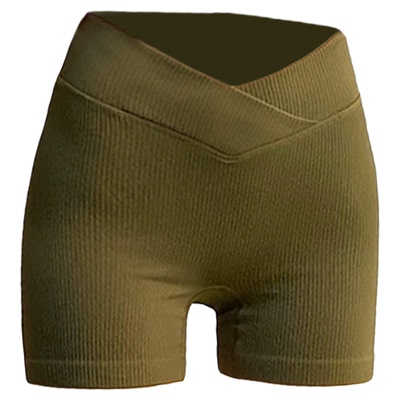 元力小咖蜜桃提臀三分裤交叉腰