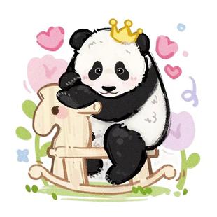 福宝周边飞云熊猫元素礼品熊猫文创钥匙扣链挂件桌面摆件立牌挂饰