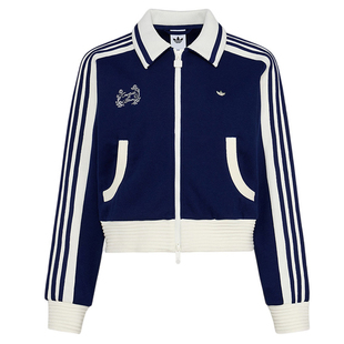 26新款adidas阿迪达斯三叶草女子翻领短款运动外套KY2151/KY2150