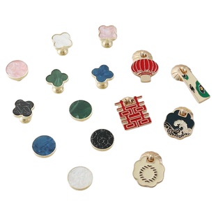 单孔螺丝安装锌合金材质衣柜橱柜抽屉门拉手精致好看中式单孔拉手