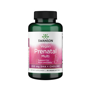Swanson斯旺森孕妇复合多种维生素活性叶酸DHA全孕期营养胎儿发育