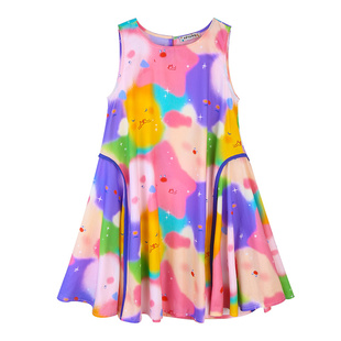 女童连衣裙夏季2025新款儿童海边度假裙大童沙滩裙女孩吊带背心裙