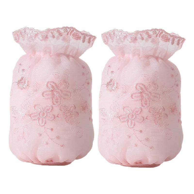 袖套女2025新款办公室上班工作短护袖冬季羽绒服白色透明蕾丝套袖