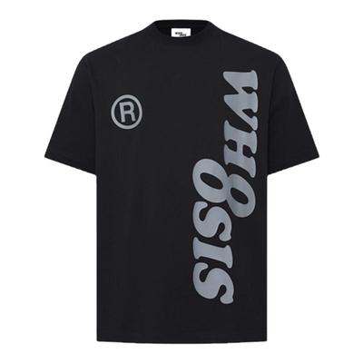 WHOOSIS（不知其名） 竖排幻影logo短袖t恤男女夏街头百搭基础潮