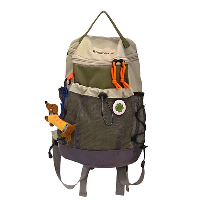 山系复古风撞色轻便小巧双肩包