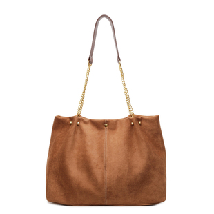 小众复古麑皮绒包包女2025爆款单肩包大容量托特包百搭通勤手拎包