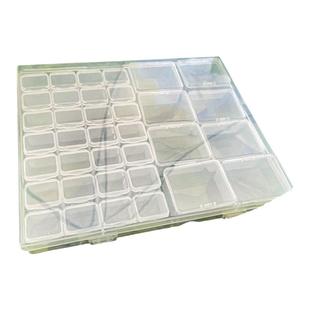 首饰盒饰品耳钉耳环项链戒指圆珠子多分格便携式透明多功能收纳盒
