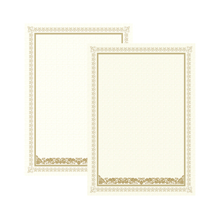 中式竖款A4奖状内芯证书花纹纸打印定制荣誉培训聘书授权奖状内容