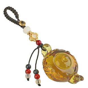 把把壶汽车钥匙挂件蜜蜡琥珀茶壶把把胡手把件随身麻将神器钥匙扣