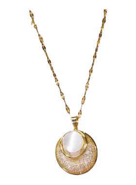 2026新款爆款钛钢项链女金色环环相扣锁骨链女高级感轻奢百搭大气