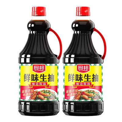 厨邦鲜味生抽1.25L黄豆酿造酱油