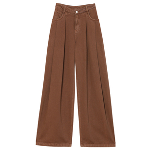 Carolingian松弛B入！重磅长绒棉阿苏特染复古彩色阔腿显瘦牛仔裤