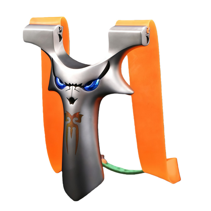 精准竞技龙齿恶魔小怪兽竞技高精度比赛弹弓成年人专用快压撑头弓