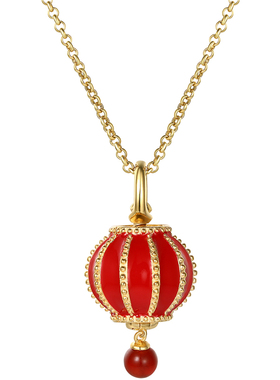 原创中国风项链放照片镀金吊坠