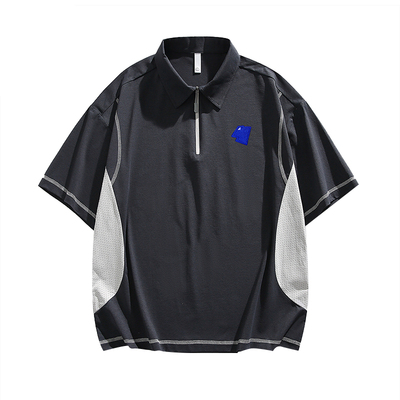 ADERNANA撞色速干短袖POLO衫