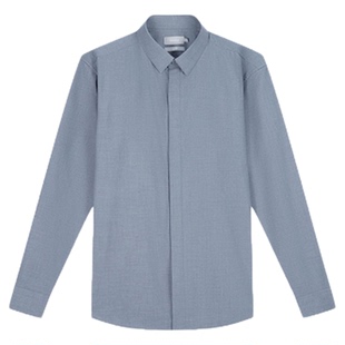 ZIOZIA九牧王旗下男装秋季商务男士长袖衬衫正装通勤衬衣ZWDC3120