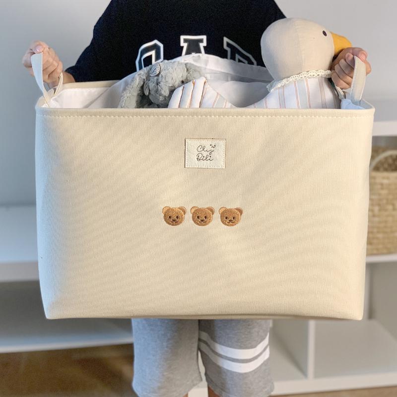 卡通布艺加厚带束口衣服衣柜收纳桶家用阳台脏衣桶宿舍衣柜收纳筐