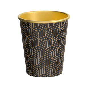 金箔纸杯一次性纸杯子家用加厚防烫高级感茶杯国潮新马年待客水杯