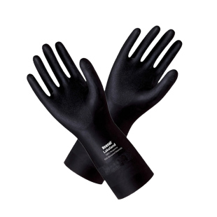 雷克兰防化手套橡胶耐酸碱耐磨耐撕裂实验化工防油污加厚防滑33cm