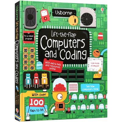 翻翻书计算机编码编程英文原版Lift-the-Flap Computers and Coding启蒙书儿童大开本硬页Usborne尤斯伯恩早教百科科普知识