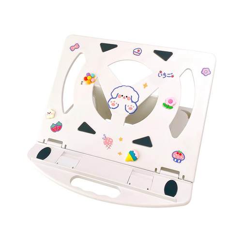 可爱笔记本电脑支架托架学生宿舍桌面办公可升降增高立式悬空底座便携式手提折叠可旋转散热支撑调节颈椎架子