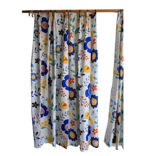 特价清仓窗帘成品窗帘田园风加厚短帘小清新碎花客厅卧室遮光帘