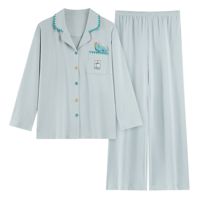 【浪莎】官方正品纯棉长袖睡衣女