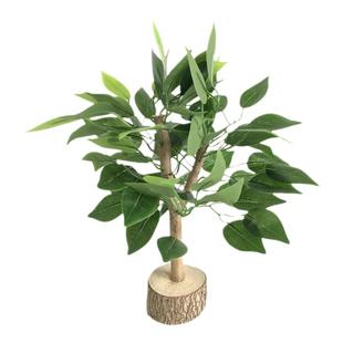 仿真新款绿色盆栽假绿植桌面摆件人造植物装饰婚庆花艺软装小榕树