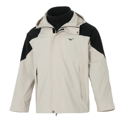 美津浓男装25冬新款三合一梭织保暖夹克男女防风外套户外登山服