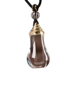 天然白水晶舍利瓶吊坠密封防水楞严咒葫芦嘎乌盒朱砂空瓶项链挂件