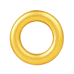 黄金12/10/8.5mm内径大跑圈乾坤圆跑环转运珠足金男女手链项吊坠