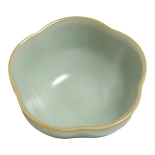 中国台湾蔡晓芳汝窑天青梅花杯开片80ml晓芳窑汝窑茶杯主人杯茶具