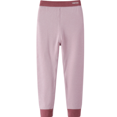 英氏羊毛桑蚕丝男女童高腰保暖裤