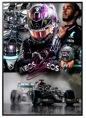 F1赛车手挂画勒克莱尔汉密尔顿